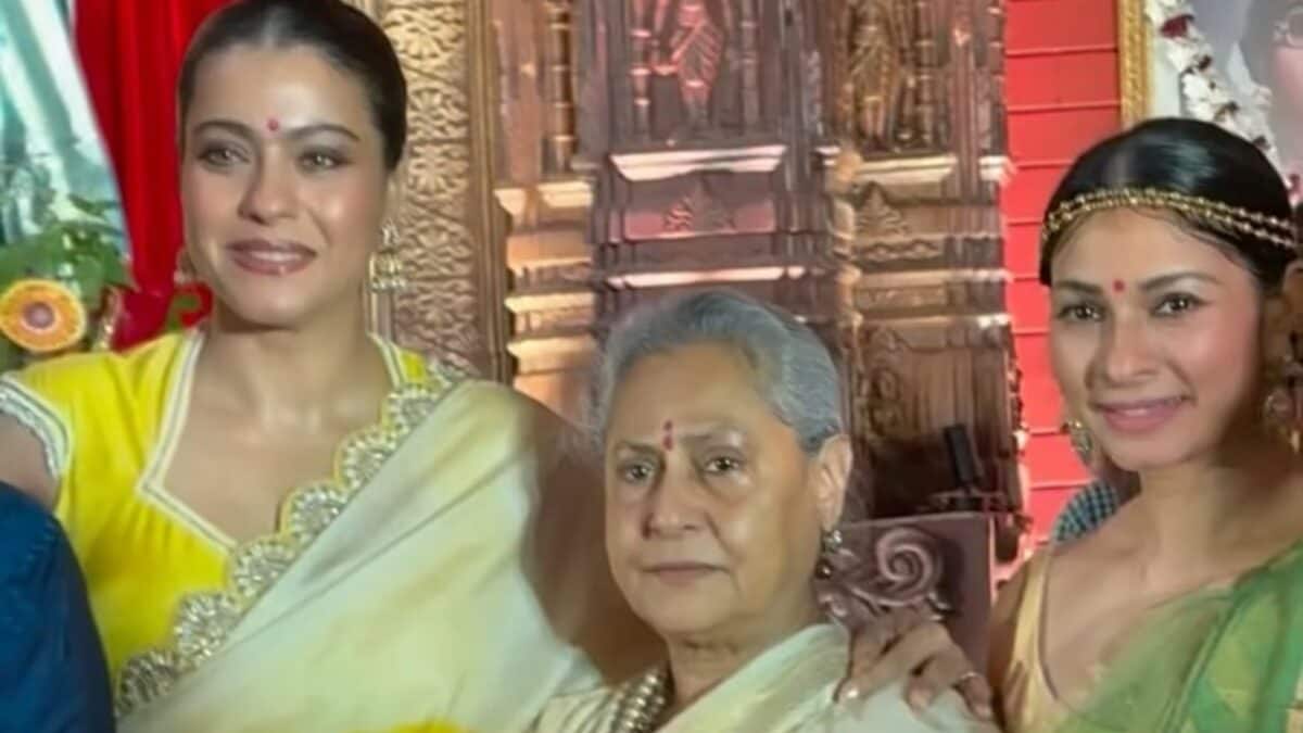 Tanishaa Mukerji asks paparazzi not to provoke Jaya Bachchan at Durga Puja