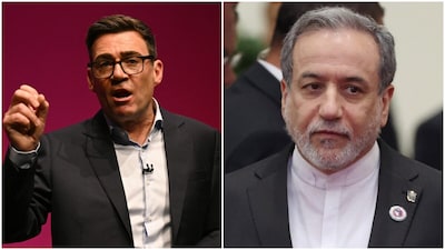 Combo pic: Britain's Prime Minister Andy Burnham and Iran's Foreign Minister Abbas Araghchi. (AFP photos)