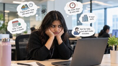 Her reaction to one workplace warning sparked mixed responses on X. (AI-Generated Image)