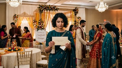 While she says they have made peace with their past, Reddit users have questioned her decision to attend. (AI-Generated Image)
