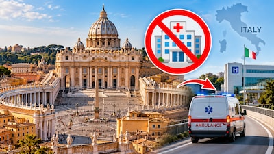 Most countries have hospitals and medical facilities to cater to the healthcare needs of their residents. However, there is one independent state where patients must rely on a neighbouring country for hospitalisation and major medical procedures. Vatican City, the world's smallest independent state, does not have a hospital of its own and depends on nearby Italian healthcare facilities for advanced medical treatment. (Image-AI)