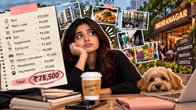 A woman shared her ₹78,500 monthly budget just to live in Bengaluru’s Indiranagar (Image-AI)
