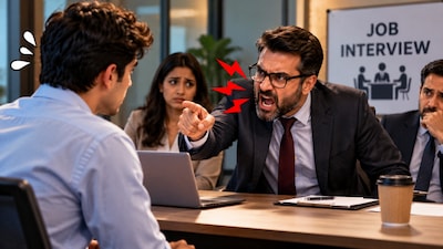 The candidate claimed that an interviewer shouted at him during the second round (Image-AI)