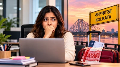 A fresher hoping to travel to Kolkata for Durga Puja celebrations has found themselves in a tricky situation (Image-AI)