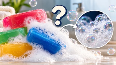 Have you ever wondered why soap produces white foam even when the bar itself is red, green, blue or yellow? While it may seem like an ordinary everyday occurrence, the phenomenon has an interesting scientific explanation rooted in physics and optics. (Image-AI)