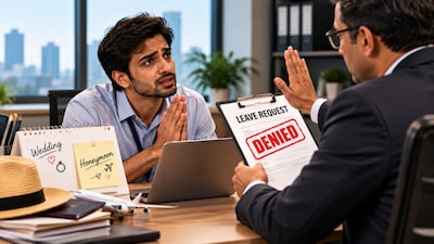 Employee's struggle to secure wedding and honeymoon leave has triggered a debate about workplace culture and work-life balance (Image-AI)