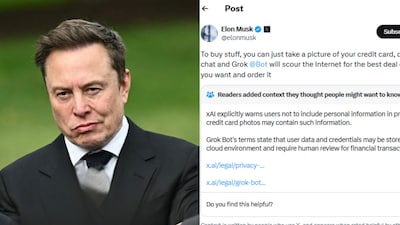 Elon Musk says Grok can make online shopping as simple as uploading a photo and asking the chatbot to find the best deal (Image-AFP, X/@ElonMusk)