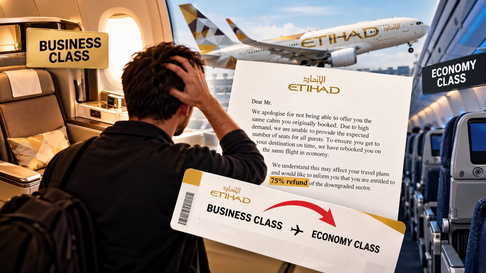 Etihad Passenger Claims Being Downgraded From Business To Economy ...