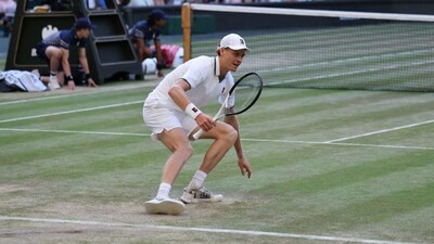 Jannik Sinnercelebrates winning against Germany's Alexander Zverev during their men's singles Wimbledon final (Picture credit: AFP)