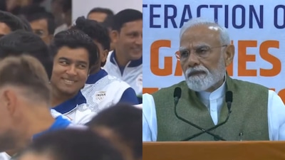 Vaibhav Sooryavanshi and PM Narendra Modi at the New Delhi event.