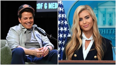 Combo pic: Former White House communications director Anthony Scaramucci and ousted White House Press Secretary Katie Zacharia. (Getty Images via AFP)
