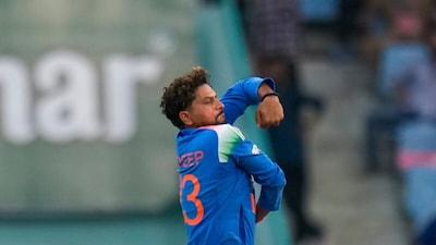 India's Kuldeep Yadav bowls during an ODI cricket match between India and Afghanistan (Picture credit: PTI)