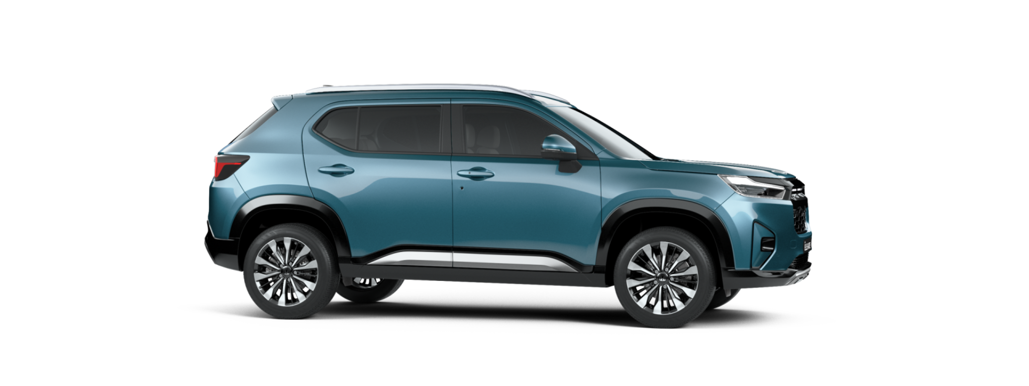 The Honda Elevate retains its upright SUV silhouette, with prominent wheel arches, roof rails and dual-tone alloy wheels. The Honda Elevate retains its upright SUV silhouette, with prominent wheel arches, roof rails and dual-tone alloy wheels.