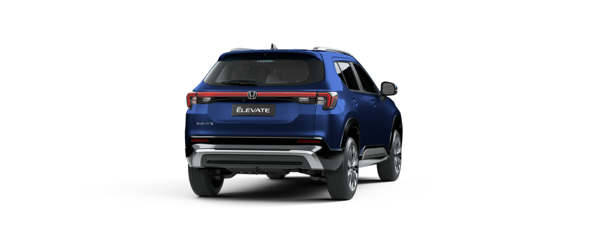 The facelifted Honda Elevate gets connected LED tail lamps, giving the SUV a sharper look from the rear. The facelifted Honda Elevate gets connected LED tail lamps, giving the SUV a sharper look from the rear.