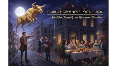 Taurus Horoscope today: Astrological predictions by Chirag Daruwalla for vrishabha rashi on October 4 2026. (AI generated image)