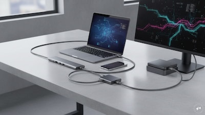 A good USB-C hub solves this by turning one port into several.