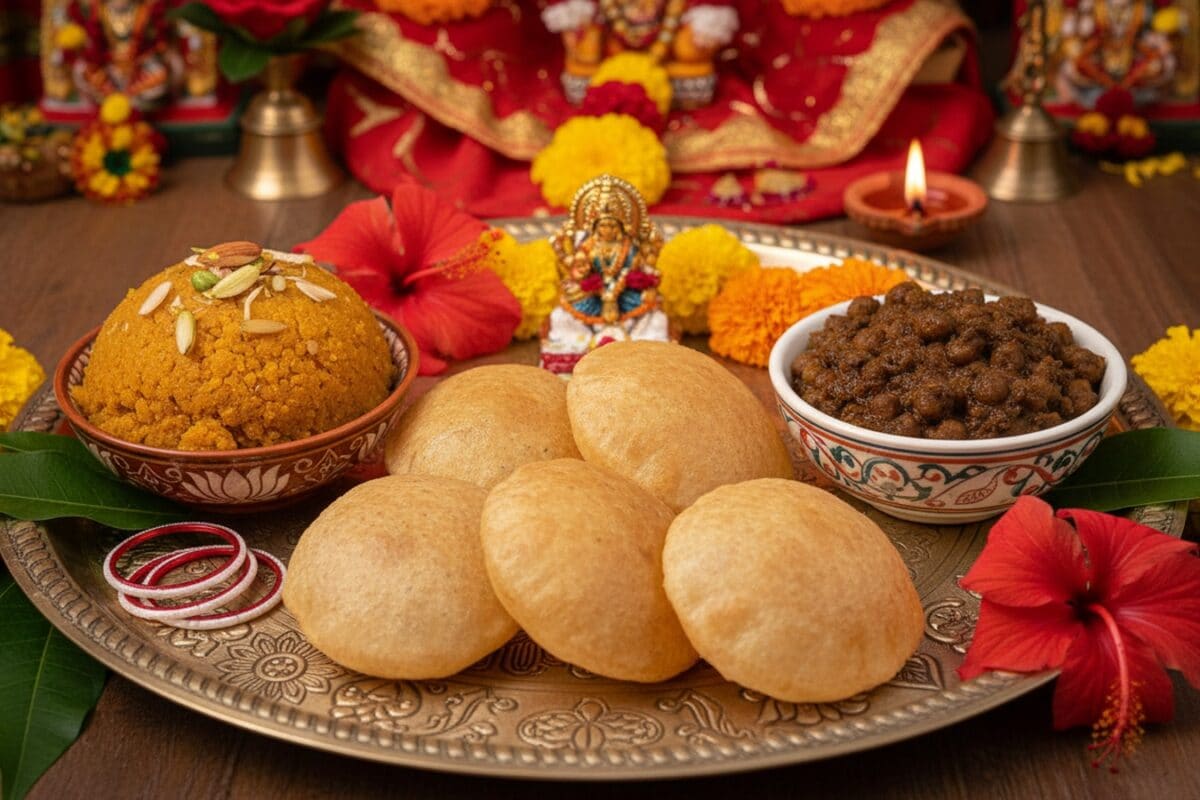 This Kanya Pujan 2026, Make Halwa-Puri And Kala Chana For Prasad At Home