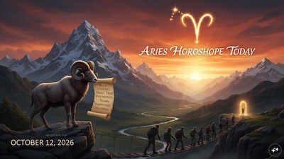 Aries Horoscope Today: Astrological predictions by Chirag Daruwalla for mesha rashi on October 12 2026. (AI generated image)ClickastroExplore Your Birth ChartStart free and explore Insights.