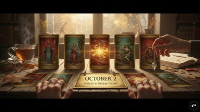Tarot Card Predictions Today October 2 Card Reading 2026 Daily Tarot Card Reading for All Zodiac Signs. (AI generated image)