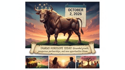 Taurus Horoscope today: Astrological predictions by Chirag Daruwalla for vrishabha rashi on October 2 2026. (AI generated image)