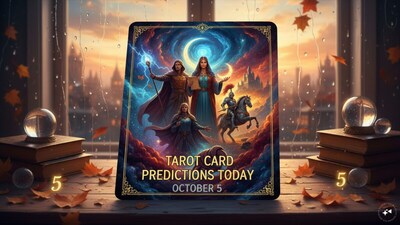 Tarot Card Predictions Today October 5 Card Reading 2026 Daily Tarot Card Reading for All Zodiac Signs. (AI generated image)
