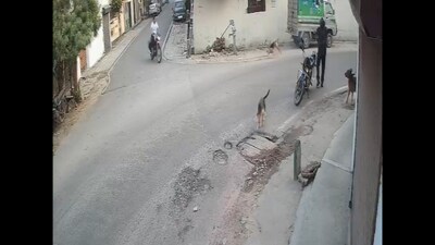 Police are examining CCTV footage, including footage from cameras around the area, to trace the motorcycle and identify the accused. 