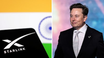 Logo of Starlink and file image of SpaceX CEO Elon Musk. (Source: Reuters)
