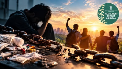 Between 2019 and July 2026, according to the government, more than 93.3 lakh kilograms of narcotic and psychotropic substances, valued at approximately Rs 1.53 lakh crore, were seized. (AI generated image)