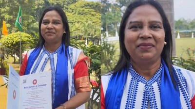 Onima Tigga said she studied from 11 pm to 2 am for nearly three years to complete her doctorate. (Image: Local18)