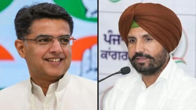 Sachin Pilot (left) and Amarinder Raja Warring (right).