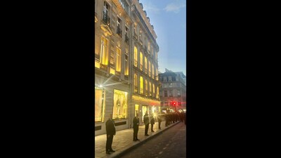Dior reportedly deploys its own security personnel outside its flagship store.