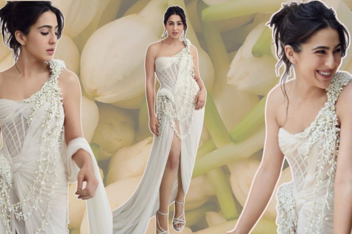 Sara Ali Khan Brings The Fragrance Of Mogra To Couture In Gaurav Gupta’s Sculpted Saree-Gown