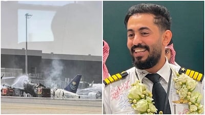 Captain Hamoud Ali al-Kalthami was killed in the attacks carried out on Thursday, the Saudi national carrier confirmed. (Photos via X)