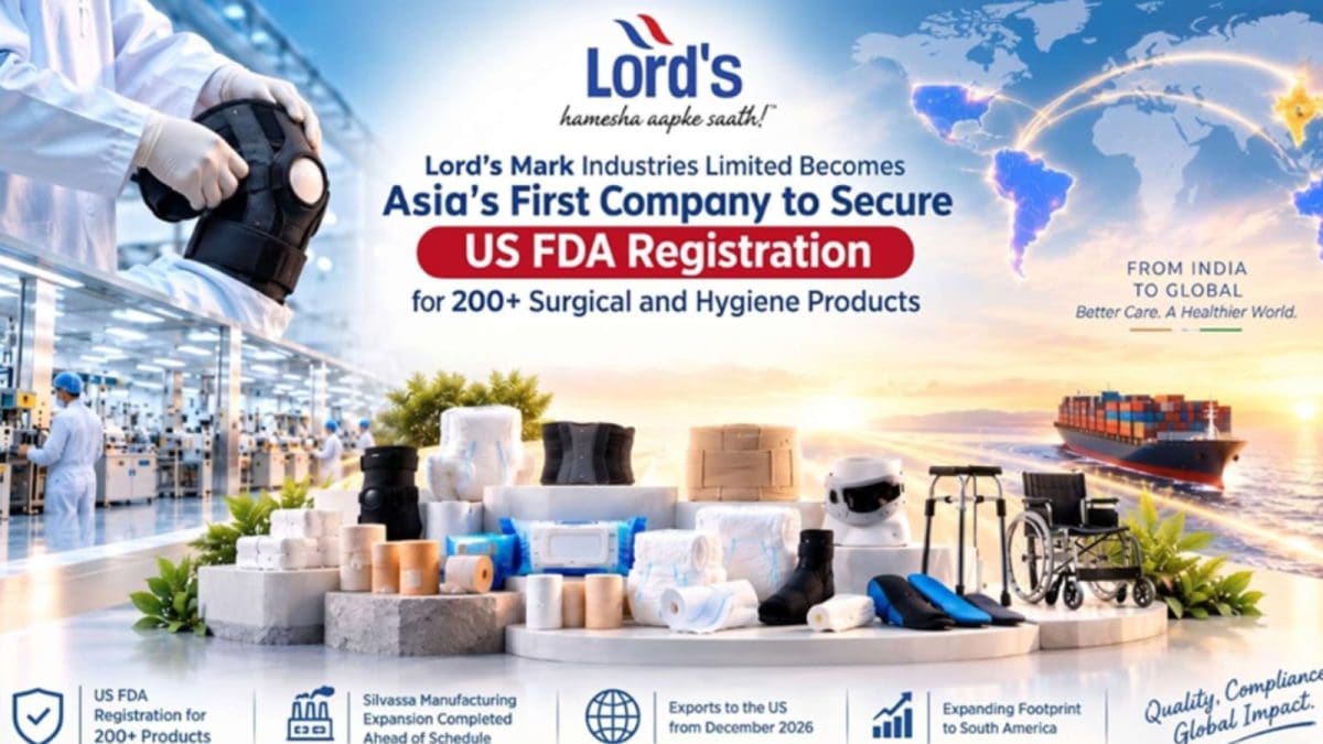 Lord’s Mark Industries Registers 200+ Healthcare Products With US FDA