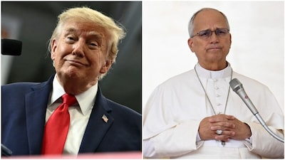 Combo pic: US President Donald Trump and Pope Leo XIV. (AFP photos)