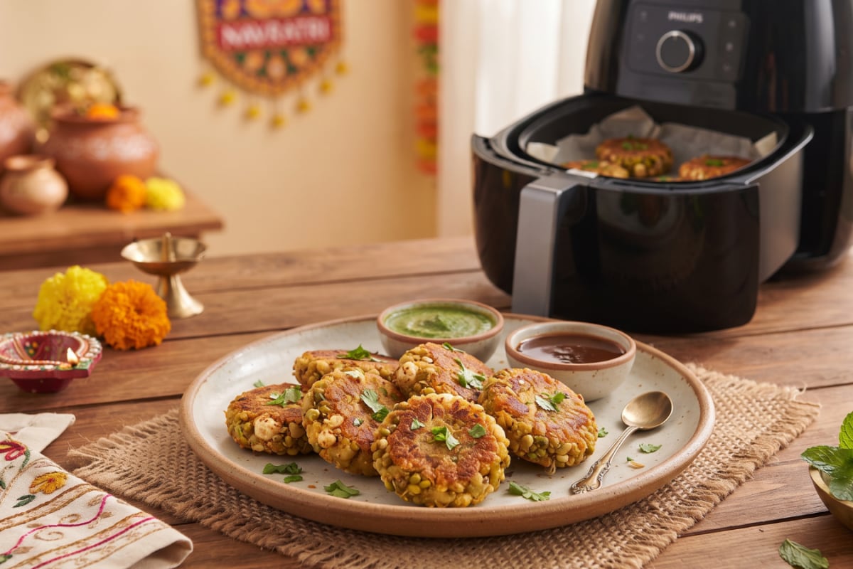 Healthy Snacking Made Easy: Try This Air-Fried Sprouts Makhana Tikki Recipe