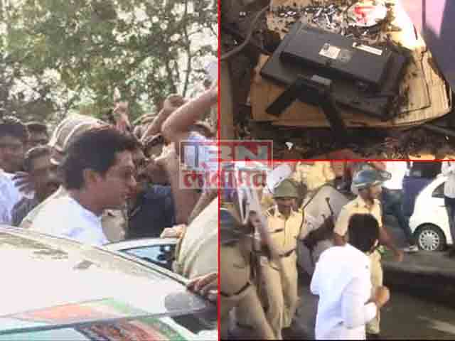 राज यांच्या उपस्थिती मनसेसैनिकांनी टोल फोडला