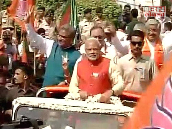 भाजपचे पंतप्रधानपदाचे उमेदवार नरेंद्र मोदी आज बडोद्यातून भरणार अर्ज