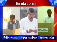 विदर्भाच्या नेत्यांचं मतदान 