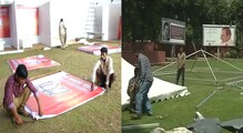 भाजपच्या ऑफिसमध्ये जल्लोषाची तयारी तर काँग्रेसमध्ये शुकशुकाट !