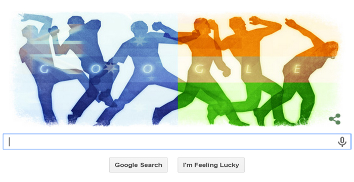 गुगल डुडलवरही भारत-ऑस्ट्रेलियाच्या मॅचची जादू