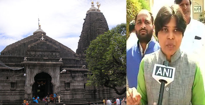 त्र्यंबकेश्वर मंदिरात प्रवेश मिळवण्यासाठी 'भूमाता'चं आंदोलन