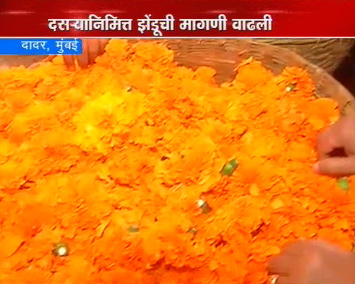 झेंडूच्या फुलांनी बहरलं दादरचं फुलमार्केट