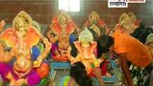 गणेशमूर्ती सजतायत आकर्षक रंगांत