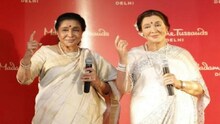 आपला मेणाचा पुतळा पाहून आशाताई झाल्या भावुक