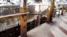 स्कायवाॅकवर रेलिंग तुटल्यामुळे अंध व्यक्ती पडून जखमी