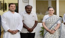 कुमारस्वामींनी घेतली सोनिया गांधींची भेट, शपथविधीला येण्याचं दिलं निमंत्रण