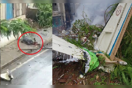 घाटकोपरमध्ये चार्टर्ड विमान कोसळलं, महिला पायलटसह 5 जणांचा मृत्यू