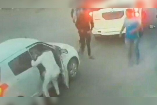 VIDEO:भाजप आमदारपुत्राची कारचालकाला भररस्त्यावर मारहाण
