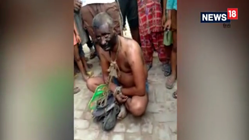 VIDEO : शेजाऱ्याच्या घरात चुकून घुसला,जमावाने बेदम चोपला